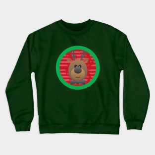 Reindeer Design Crewneck Sweatshirt